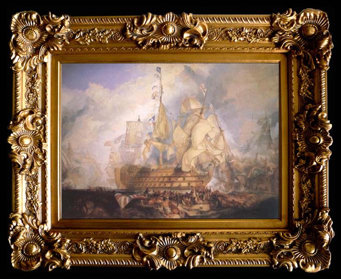 framed  Joseph Mallord William Turner The Battle of Trafalgar (mk25), Ta012